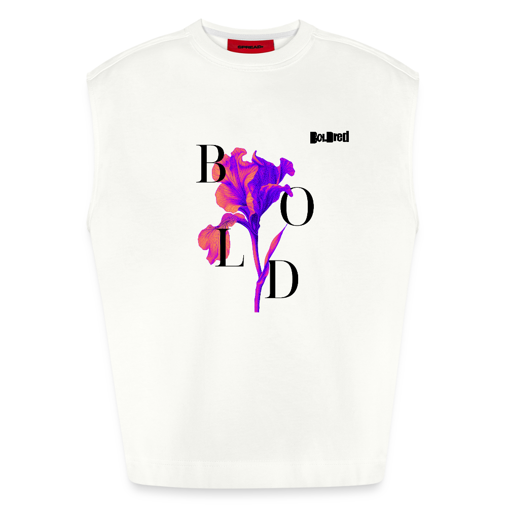 BOLDred Heavyweight Oversized Organic Tank Top - OFF WHITE