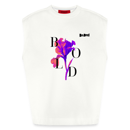 BOLDred Heavyweight Oversized Organic Tank Top - OFF WHITE