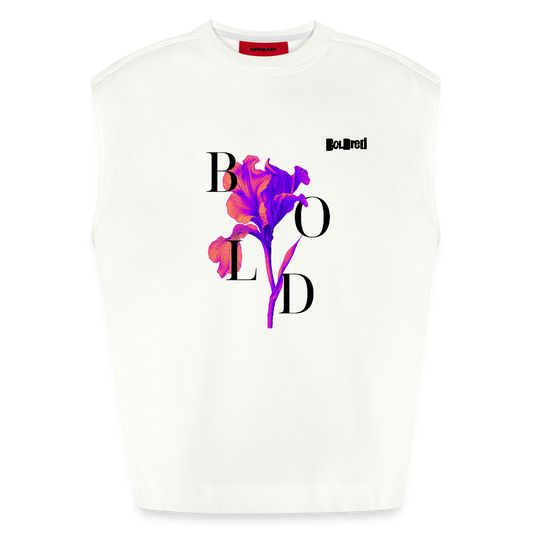 BOLDred Heavyweight Oversized Organic Tank Top - OFF WHITE